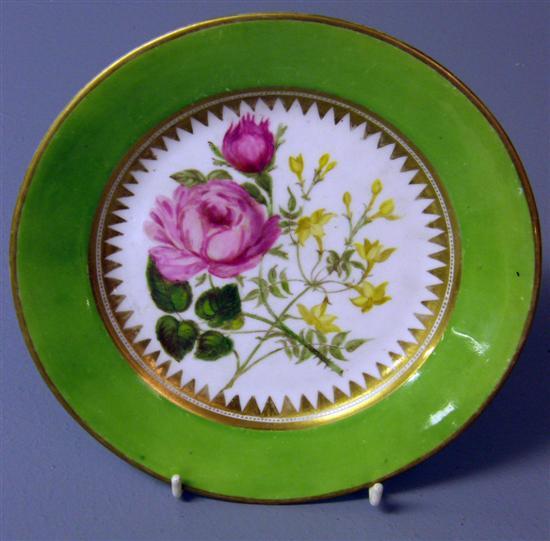 Appraisal: English porcelain dessert plate th century and a Spode plate