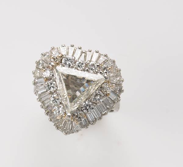 Appraisal: A diamond platinum and k gold Ring-Dant A Z Palais