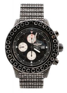 Appraisal: Breitling Super Avenger Diamond Bezel Black Breitling Swiss founded Men's