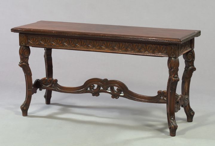 Appraisal: Provincial Louis XIV Style Burled Walnut and Walnut Breakfast Table