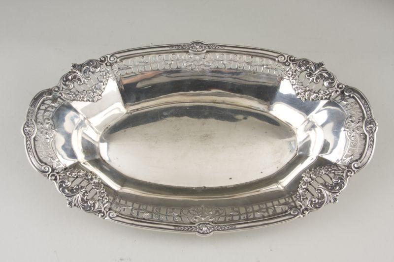 Appraisal: Frank W Smith Sterling Silver Bread Tray of oval form