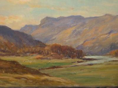 Appraisal: OWEN BOWEN Langdale Pikes Lake District signed on board x