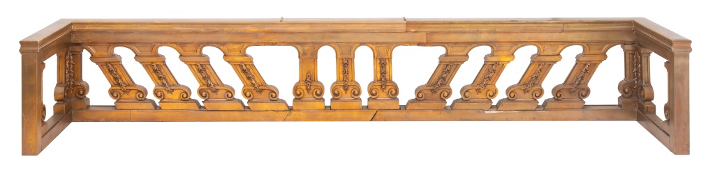 Appraisal: LOUIS XIV BAROQUE STYLE GILT BALCONY ALTAR RAILING Louis XIV