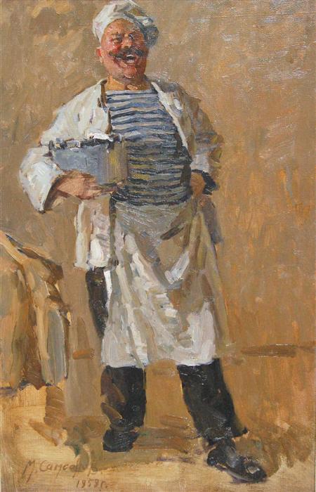 Appraisal: MARAT SAMSONOV RUSSIAN B THE COOK Signed and dated signed