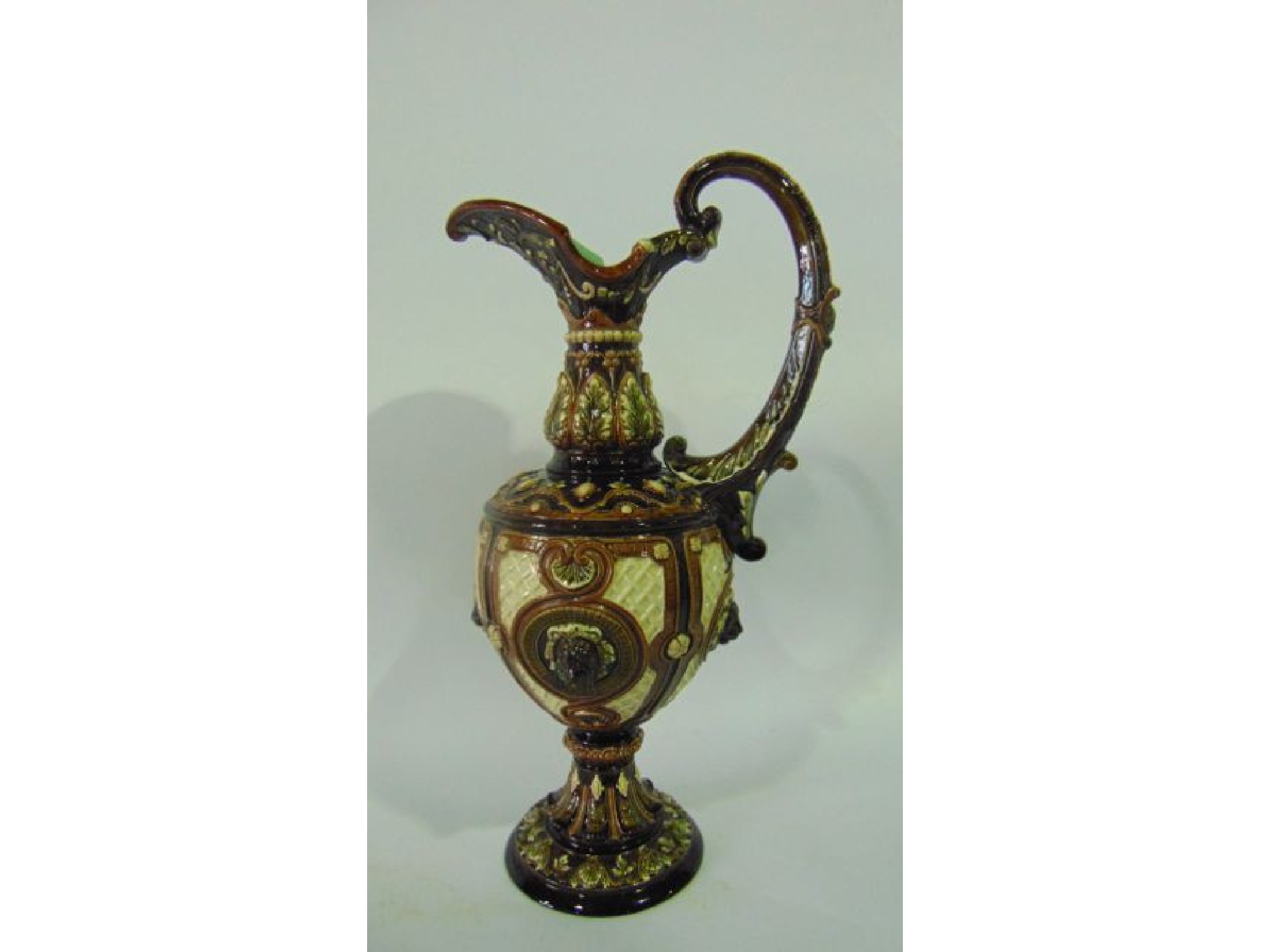 Appraisal: A large late th century German ewer with predominantly brown