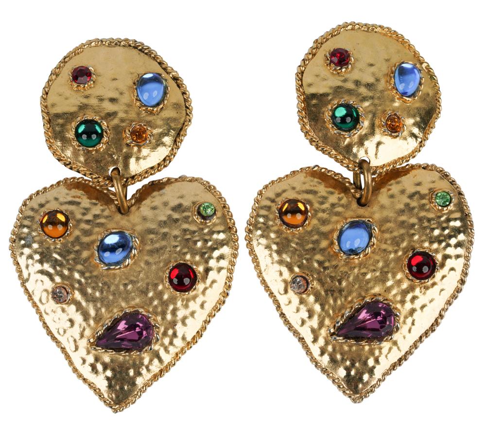 Appraisal: PAIR OF EDOUARD RAMBAUD COSTUME JEWELRY EARRINGSstamped 'Edouard Rambaud Paris'