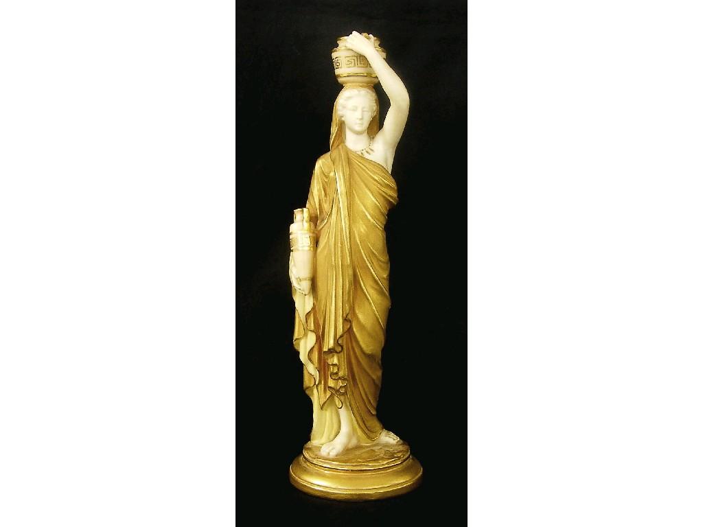 Appraisal: Royal Worcester blush ivory porcelain figure modelled as a classical