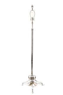 Appraisal: Art Deco Style Chrome Adjusting Floor Lamp Art Deco style