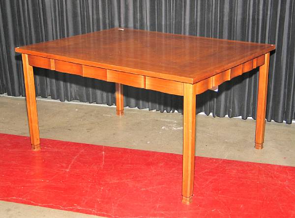 Appraisal: A Modernist hardwood dining table circa height in width ft