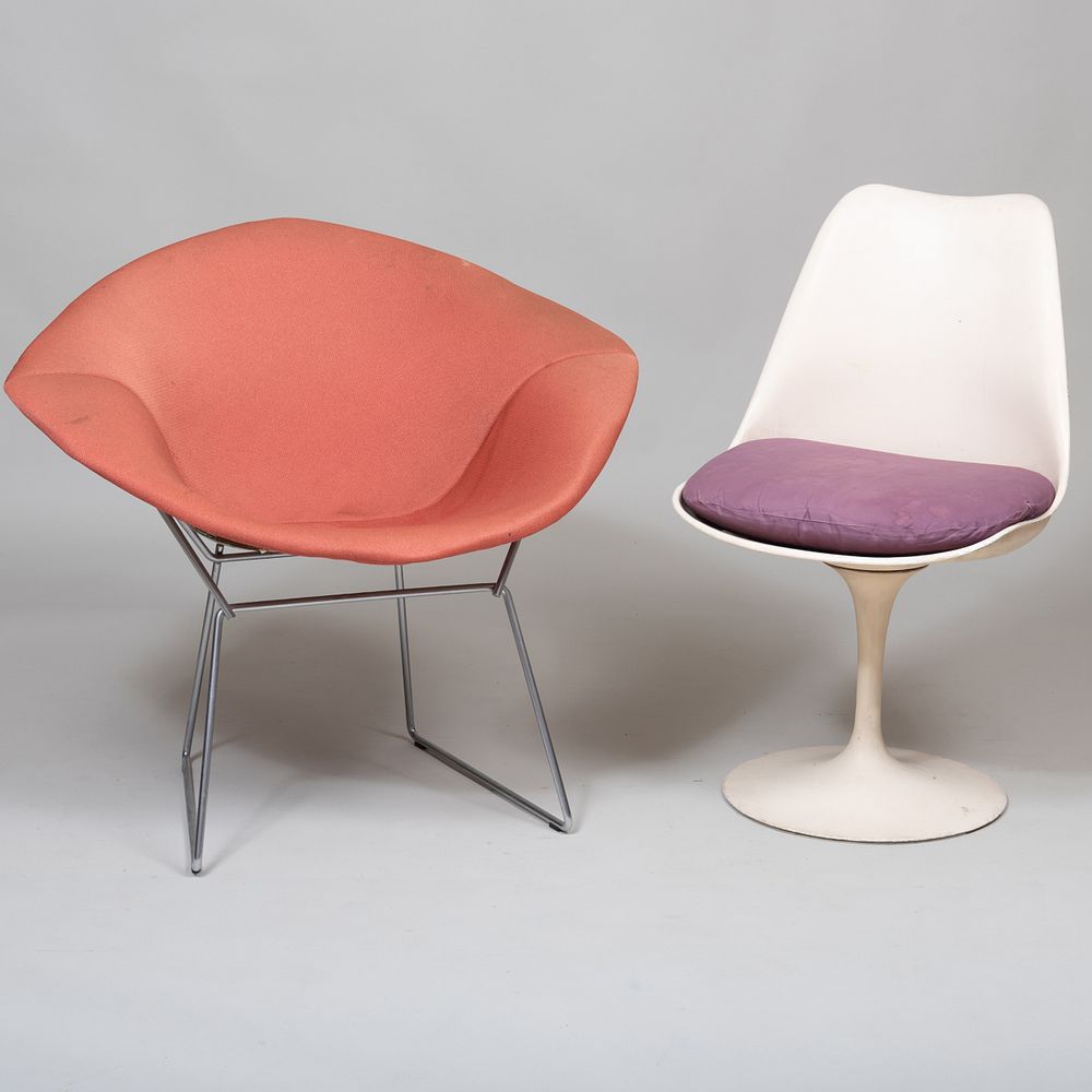 Appraisal: Harry Bertoia for Knoll 'Diamond' Chair and an Eero Saarinen