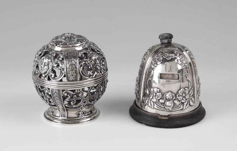 Appraisal: GORHAM STERLING STRING HOLDER AND POSTAL SCALE Both in the