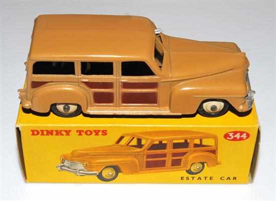 Appraisal: DINKY ESTATE CAR TAN BROWN PANELS CREAM RIDGED HUBS IN