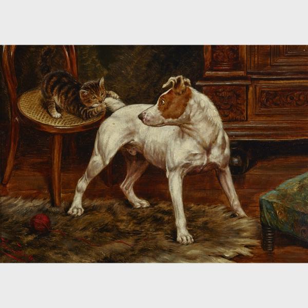 Appraisal: Fannie Moody - THE TABBY AND THE TERRIER British Oil