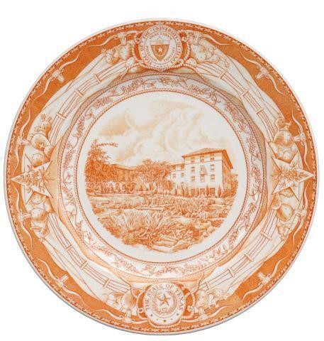 Appraisal: Wedgwood commemorative University of Texas plate burnt orange on a