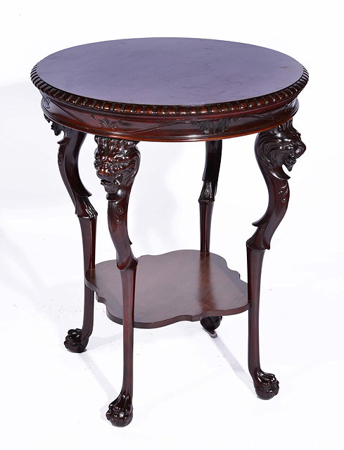 Appraisal: A TH CENTURY MAHOGANY CENTRE TABLE with reeded border standing