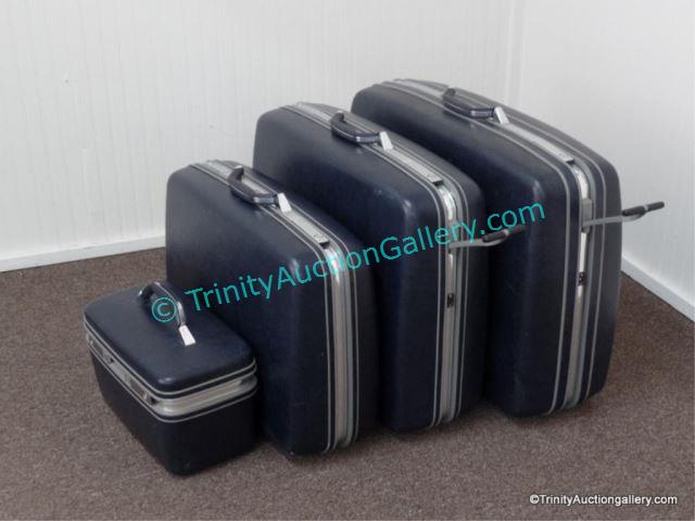 Appraisal: Samsonite Profile II Pc Hard Shell Luggage Keys Deep Navy