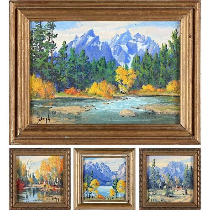 Appraisal: Dorothy Dolph - Four Western Landscapes each an oil on