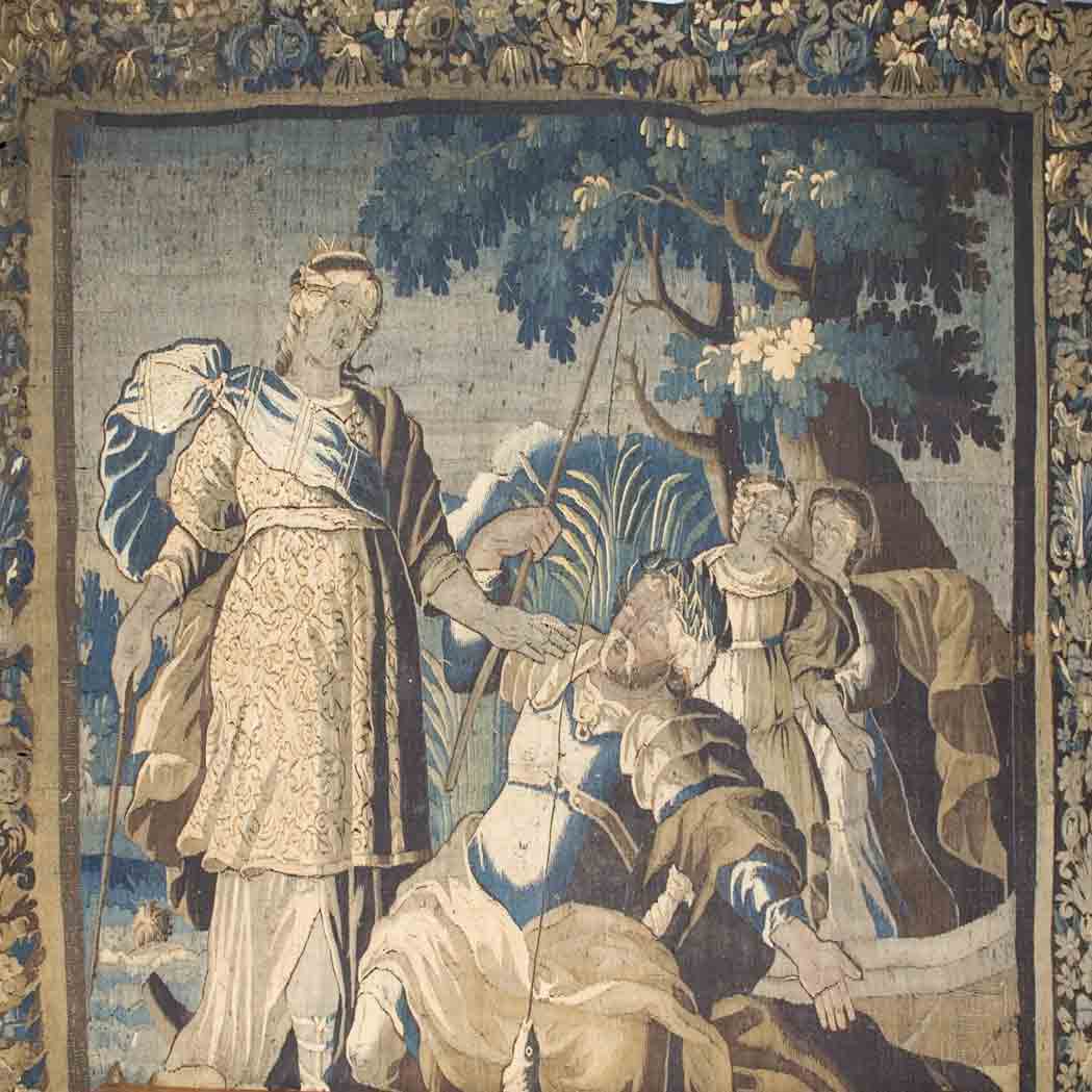 Appraisal: Franco-Flemish Tapestry France Flanders th century A couple on a