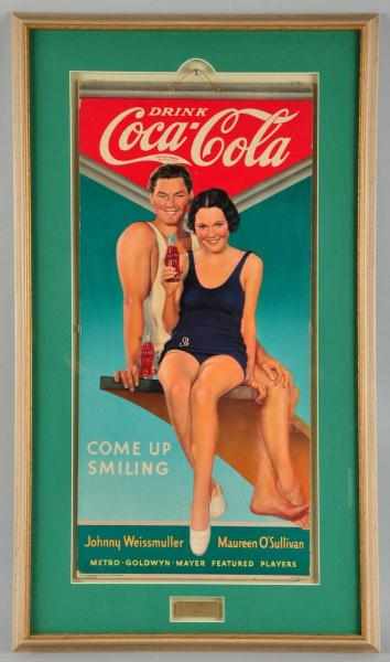 Appraisal: Coca-Cola Weissmuller O'Sullivan Poster Description Beautifully matted and framed under