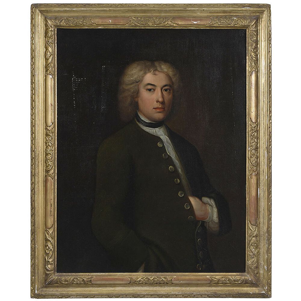 Appraisal: British School Portrait th century Young Gentleman in a Brown