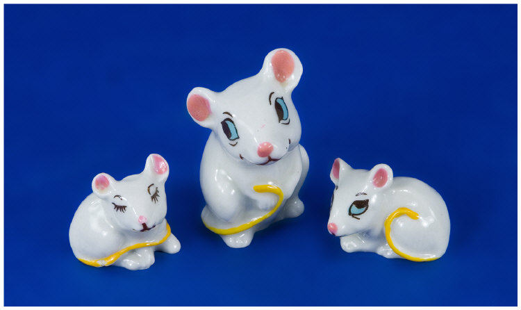 Appraisal: Wade Mouse Family in total unmarked mm by mm mm