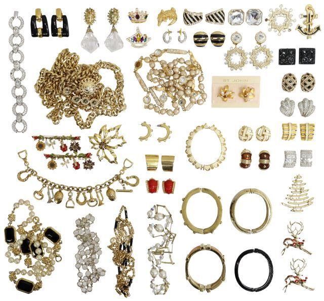 Appraisal: lot Huge collection of costume jewelry mostly St John including