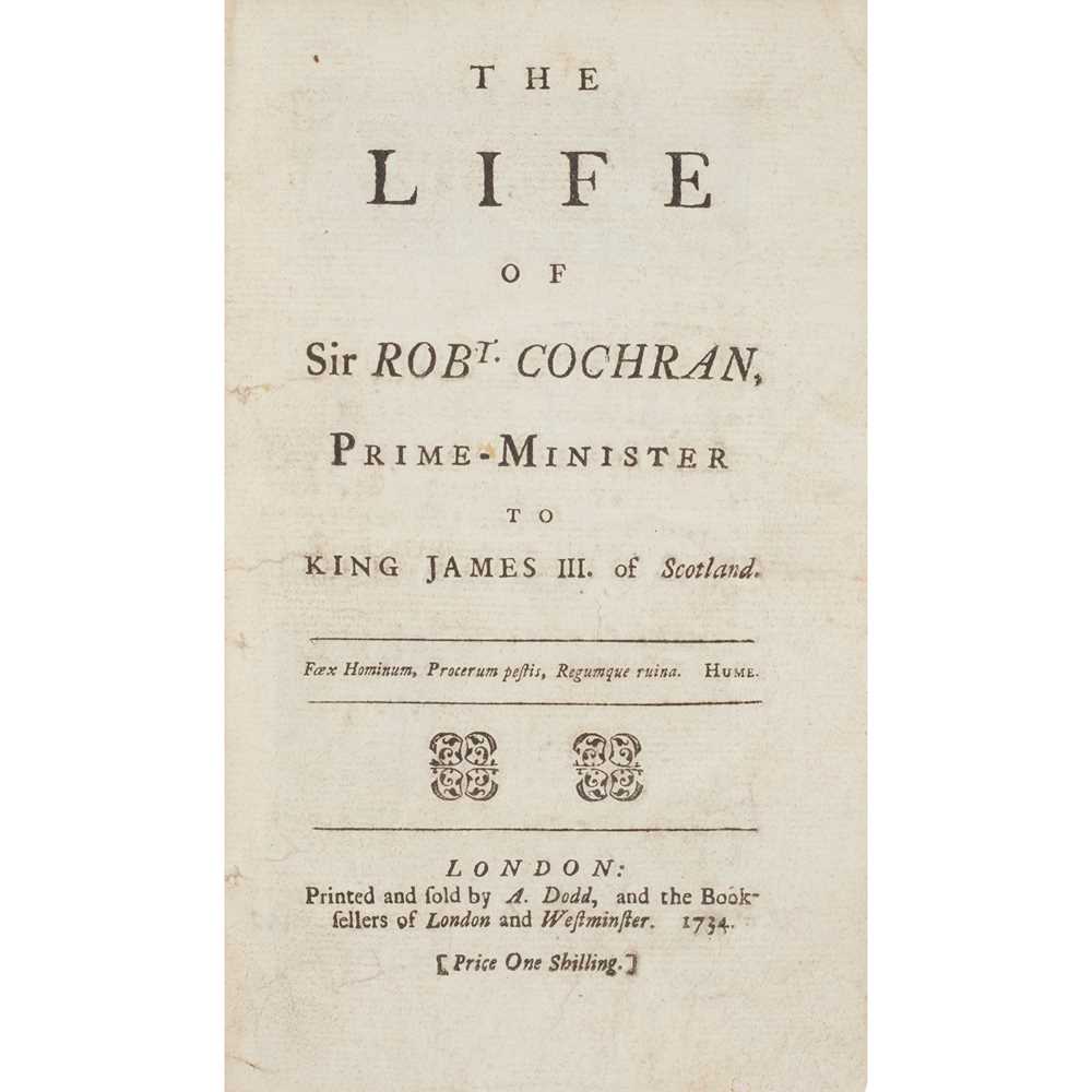 Appraisal: S PAMPHLETS SOME RELATING TO SIR ROBERT COCHRAN INCLUDING The