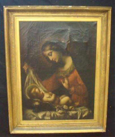 Appraisal: Unknown Antique Italian O C Madonna and Child Not apparently