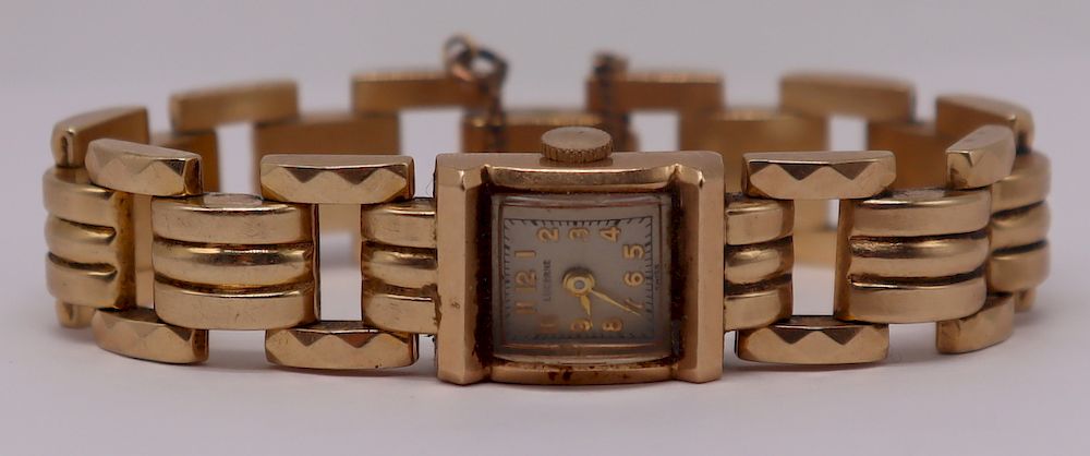 Appraisal: JEWELRY Vintage Lucerne kt Gold Ladies Watch Vintage Lucerne kt