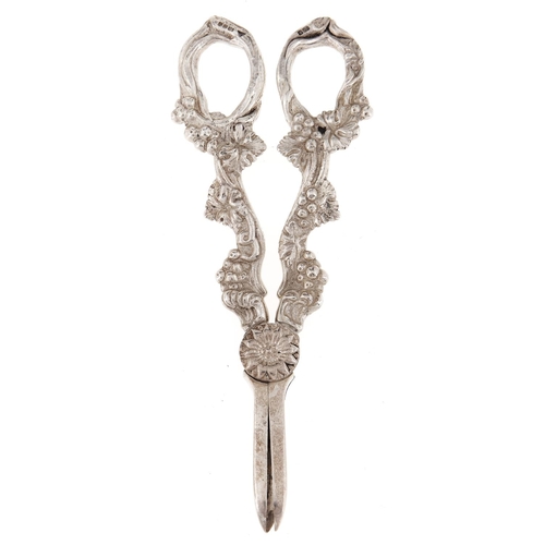 Appraisal: A pair of Elizabeth II silver grape shears Vine pattern