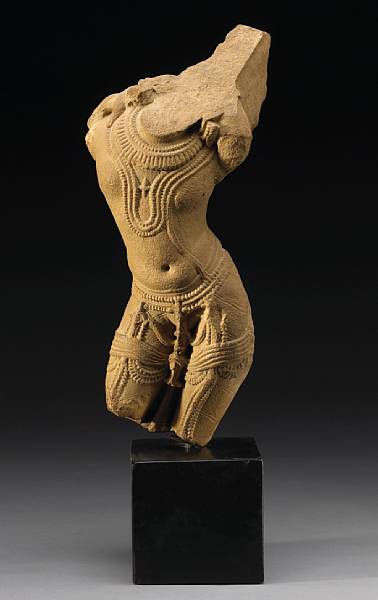 Appraisal: An Indian molded composition torso Copying an th th Century