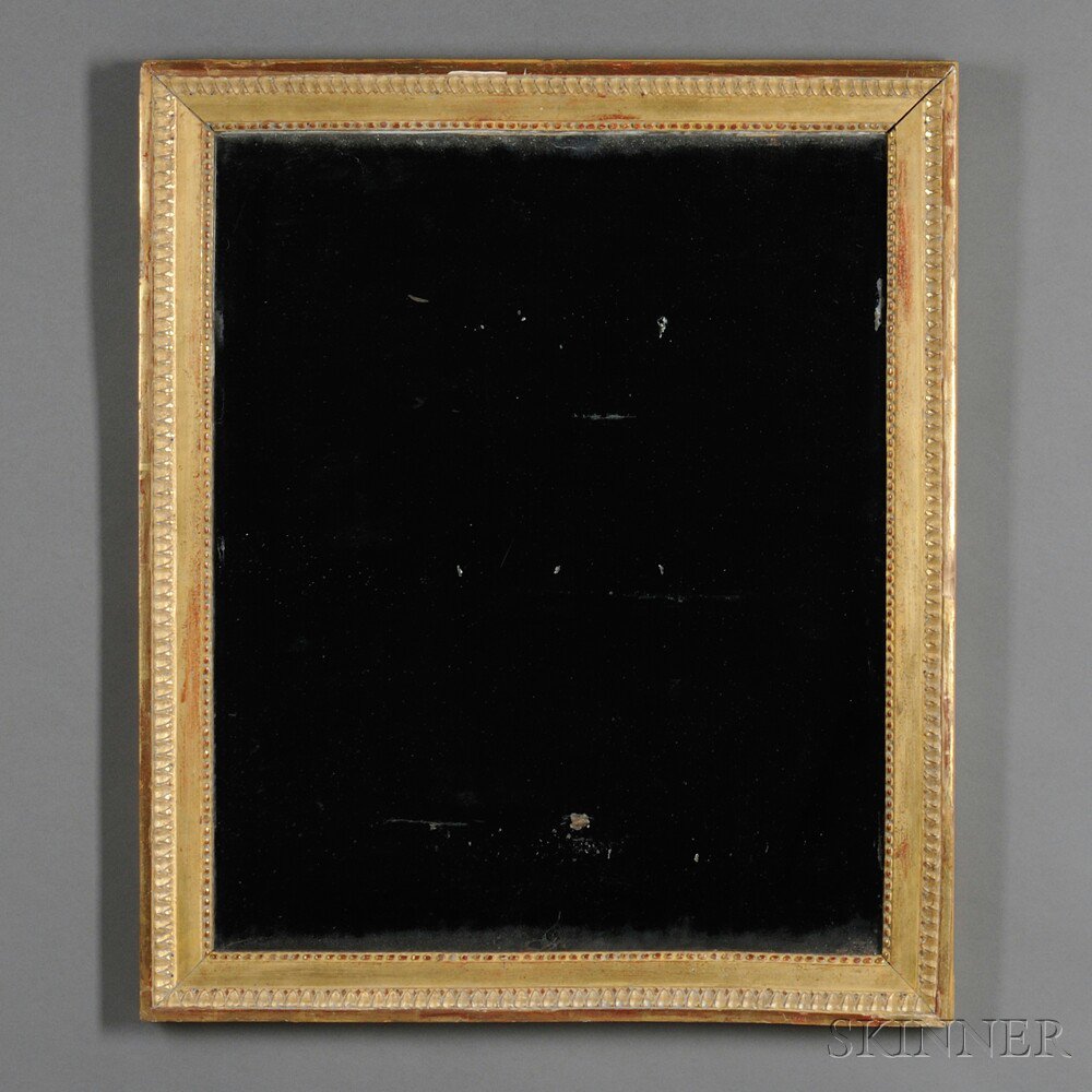 Appraisal: Neoclassical-style Giltwood Mirror late th early th century rectangular the