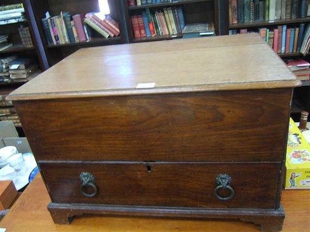 Appraisal: A Georgian mahogany collectors chest with long drawer at the