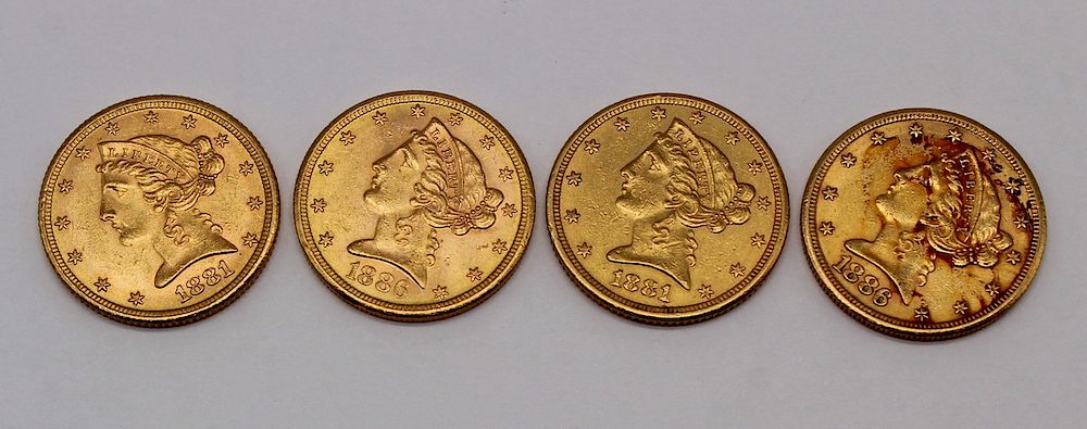 Appraisal: GOLD Grouping of US Gold Coins Includes United States gold