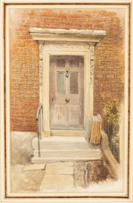 Appraisal: Walter Delaplaine Scull British - Door of Acacia House Frognall