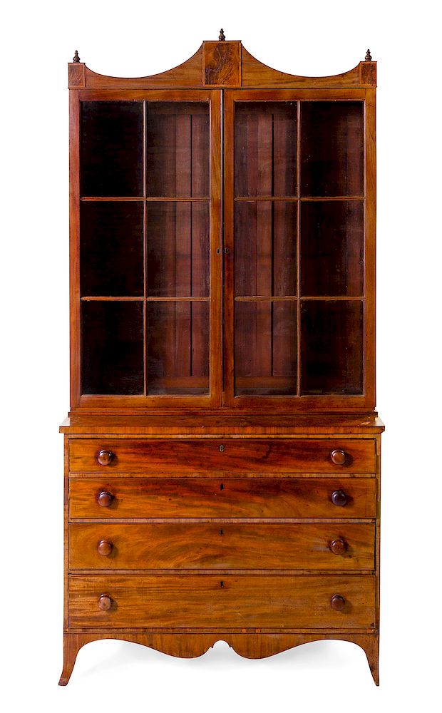 Appraisal: An English Mahogany Bookcase A George III Style Mahogany Bookcase