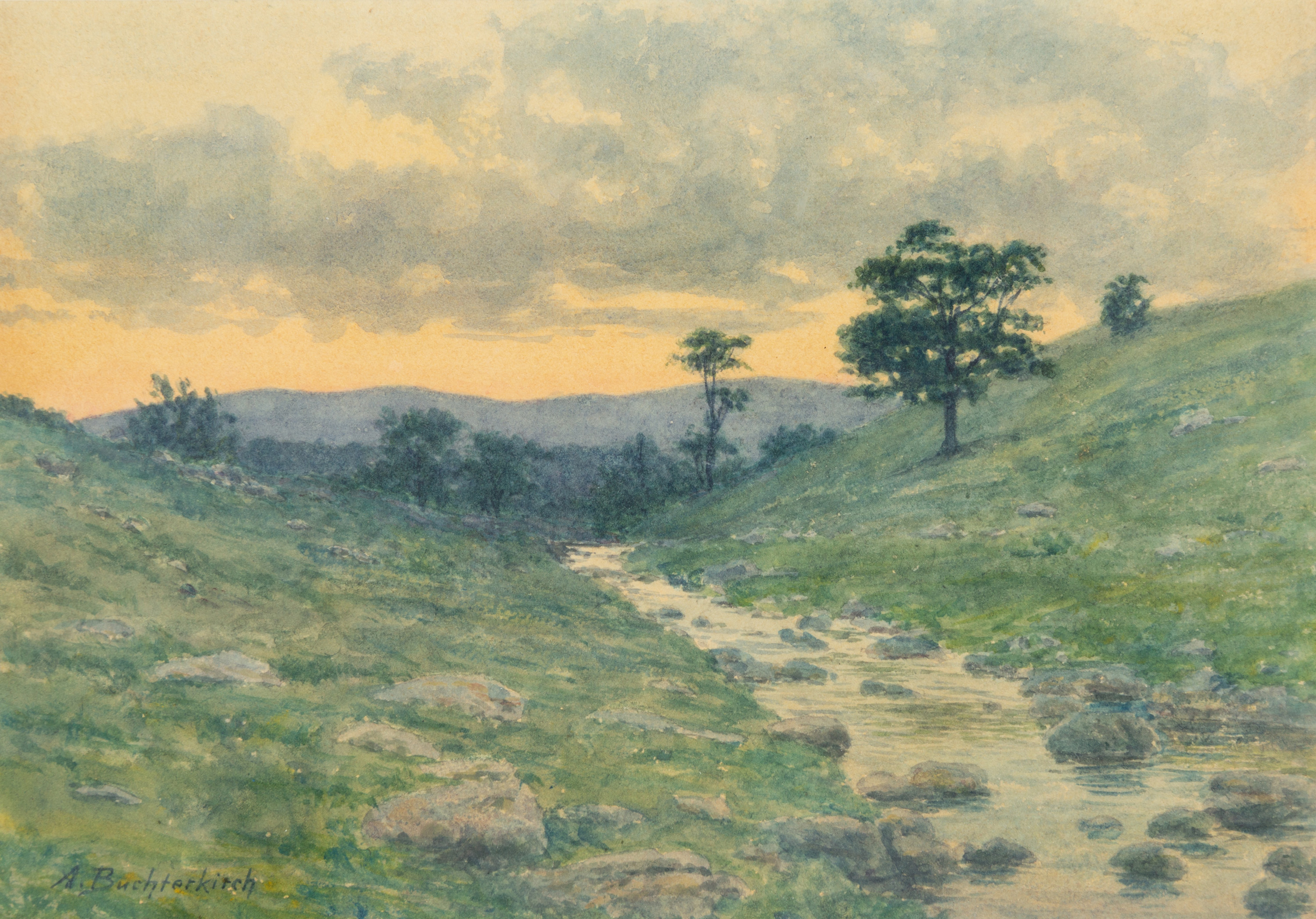 Appraisal: ARMIN BUCHTERKIRCH AMERICAN - LANDSCAPE Watercolor Signed 'A Buchterkirch' lower