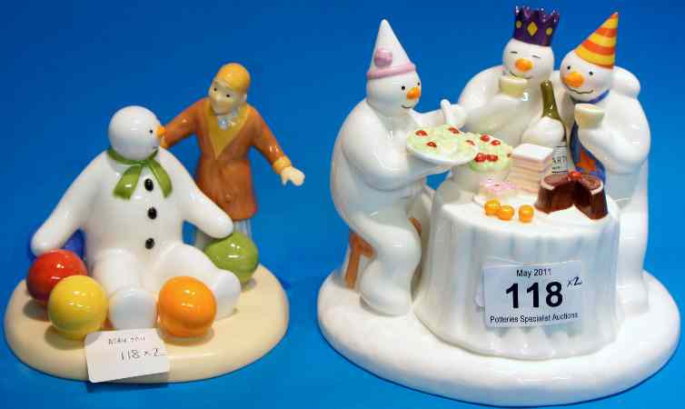 Appraisal: Coalport Characters Snowman figure The Merry Trio Limited Edition and