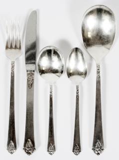 Appraisal: ROYAL CREST 'CASTLE ROSE' STERLING FLATWARE PCS ROYAL CREST 'CASTLE