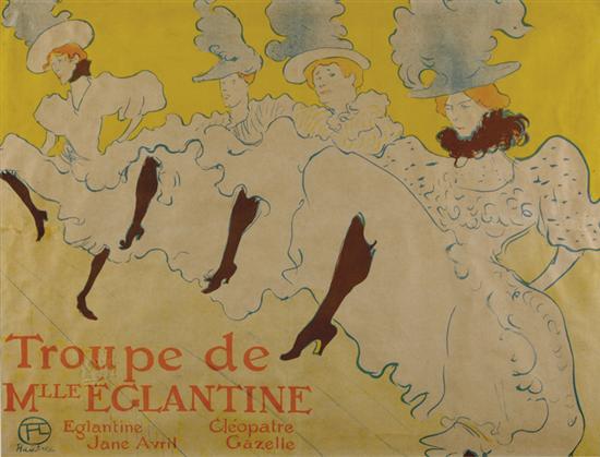 Appraisal: Henri de Toulouse-Lautrec French - LA TROUPE DE MADEMOISELLE EGLANTINEcolor