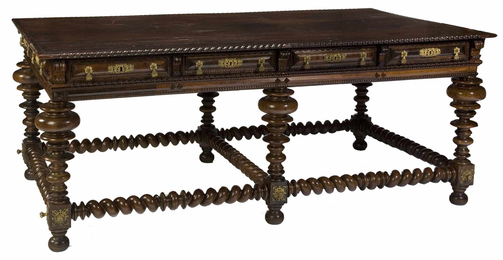 Appraisal: A Portuguese Baroque style carved rosewood center table late th