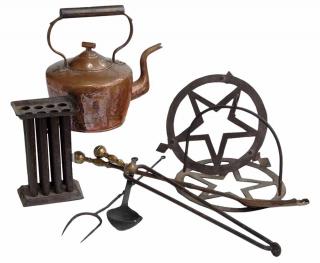 Appraisal: Eight Pieces Assorted Antique Fireplace and Hearth Equipment most American