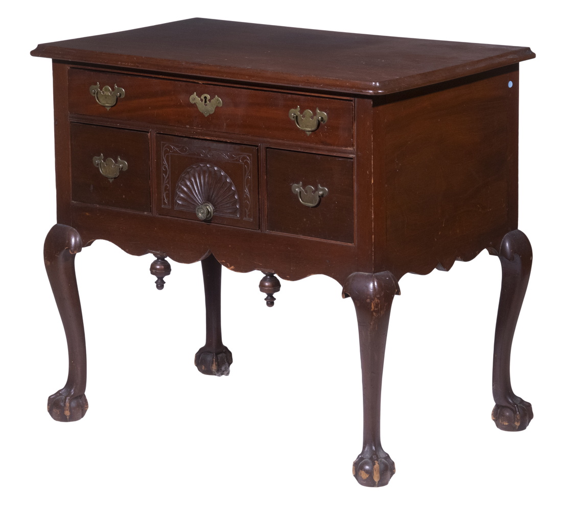 Appraisal: CHIPPENDALE LOWBOY th c Mahogany Lowboy with molded edge top