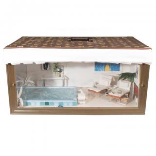 Appraisal: Shadowbox Diorama with Display of Modern Interior The hand-crafted scene