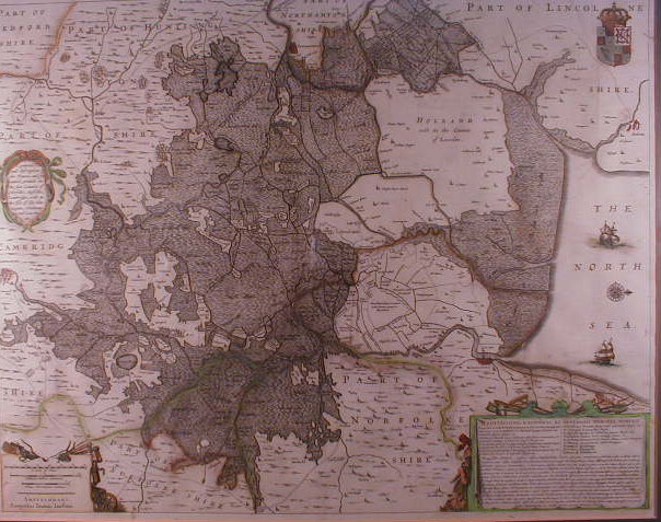 Appraisal: A hand coloured antiquarian map of Lincolnshire showing the Fens