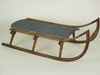 Appraisal: CHILD'S SLED - th C wooden child's sled with blue