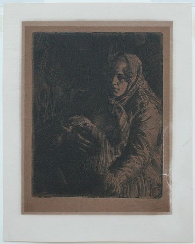 Appraisal: ZORN Anders Swedish - ''A Swedish Madonna'' Etching '' x