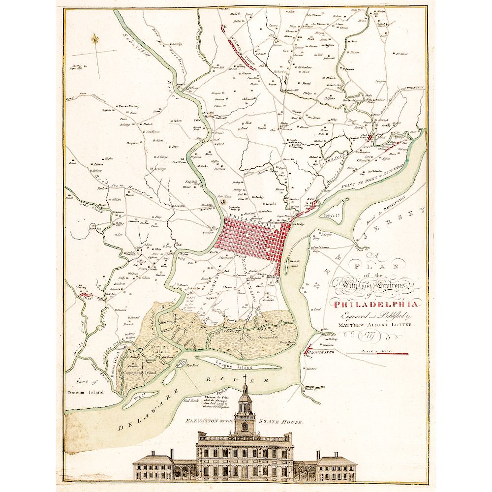 Appraisal: Map A PLAN OF THE CITY AND ENVIRONS OF PHILADELPHIA