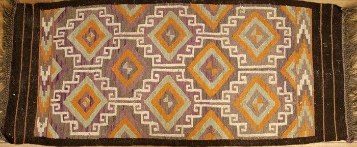 Appraisal: Contemporary Geometric-Patterned Kilim ft in x ft Provenance Property from