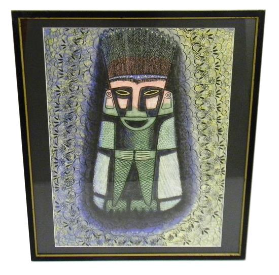 Appraisal: Oronzo Vito Gasparo Italian-American - Mesoamerican Figure mixed media on